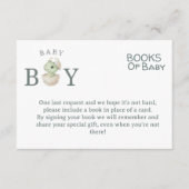 Cute Dinosaur Books for Baby Boy Shower Enclosure エンクロージャーカード (正面)