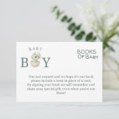 Cute Dinosaur Books for Baby Boy Shower Enclosure エンクロージャーカード (スタンド正面)