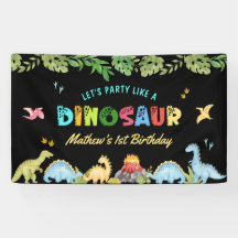 Cute Dinosaur Boy First Birthday Party