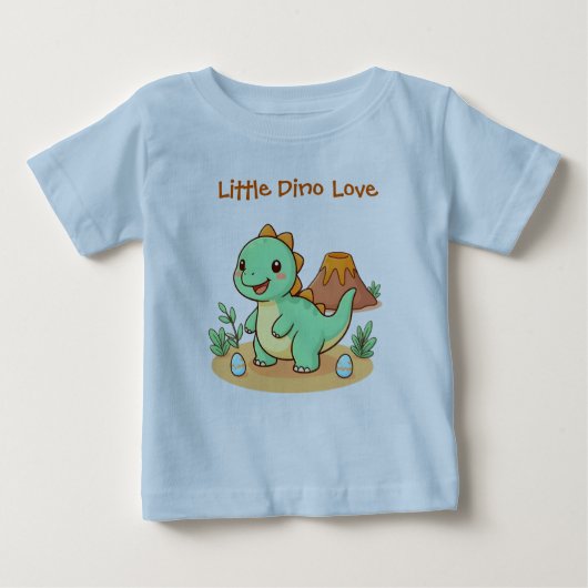Cute Dinosaur Cotton Tee ベビーTシャツ (正面)