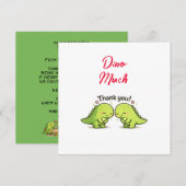 Cute Dinosaur Couple Wedding Thank You Card サンキューカード (正面/裏面)