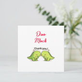 Cute Dinosaur Couple Wedding Thank You Card サンキューカード (スタンド正面)
