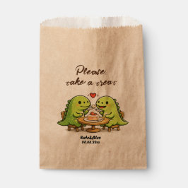 Cute Dinosaur Couple Wedding Treat フェイバーバッグ