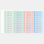 Cute Dinosaur Custom Kids Name  ラベル (シート)