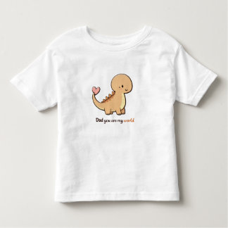 Cute Dinosaur Dad You Are My World Toddler Shirt | トドラーTシャツ