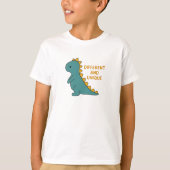 Cute Dinosaur Different and Unique Self-Acceptance Tシャツ (正面)