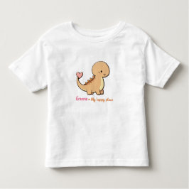 Cute Dinosaur Granma My Safe Place Toddler Shirt | トドラーTシャツ