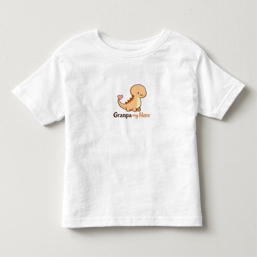 Cute Dinosaur Granpa My Hero Toddler T-Shirt | Gra トドラーTシャツ (正面)
