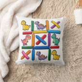 Cute Dinosaur Grid Design with Nine Colorful Dino クッション (ブランケット)