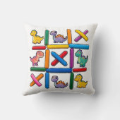 Cute Dinosaur Grid Design with Nine Colorful Dino クッション (裏面)