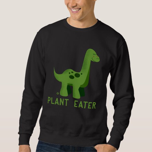 Cute Dinosaur Herbivores  Vegetarian Vegan スウェットシャツ (正面)