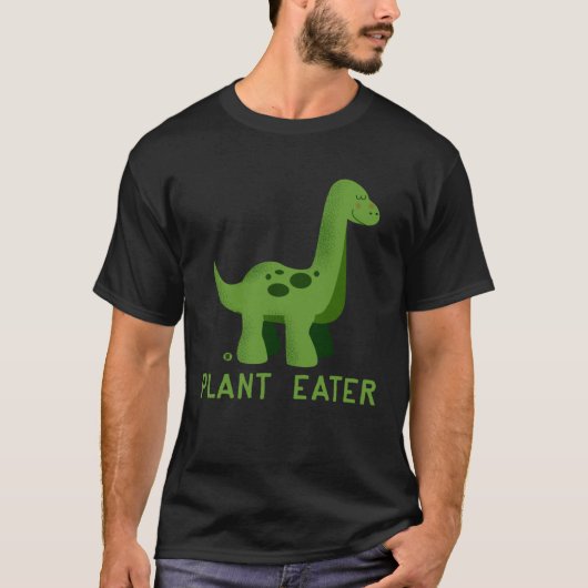 Cute Dinosaur Herbivores  Vegetarian Vegan Tシャツ (正面)