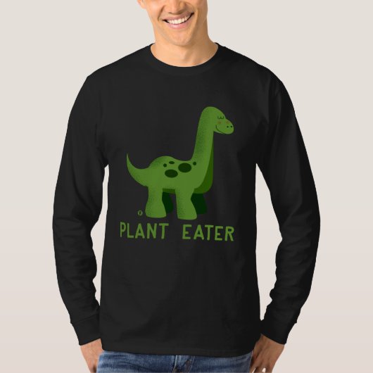 Cute Dinosaur Herbivores  Vegetarian Vegan Tシャツ (正面)