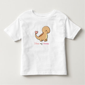 Cute Dinosaur I Love My Granma Toddler Shirt | Gra トドラーTシャツ