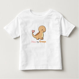 Cute Dinosaur I Love My Granpa Toddler Shirt | Gra トドラーTシャツ