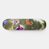 Cute Dinosaur jungle skateboard スケートボード (横)