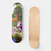 Cute Dinosaur jungle skateboard スケートボード (正面)