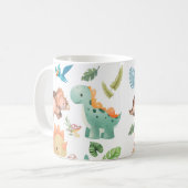 cute dinosaur kids コーヒーマグカップ (正面左)