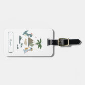 Cute Dinosaur Kids Travel Personalized Cartoon ラゲッジタグ (正面横)