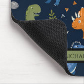 Cute Dinosaur Pattern Colorful  マウスパッド (コーナー)