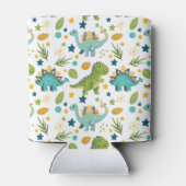 Cute Dinosaur Rex Seamless Pattern Name  缶クーラー (裏面)