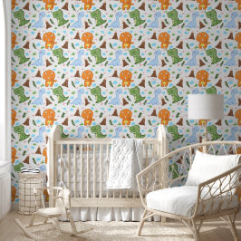 Cute Dinosaur Seamless Pattern for Your Kid Room 壁紙