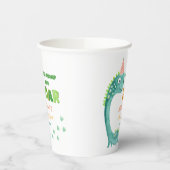 Cute Dinosaur Stomp Chomp Roar Birthday 紙コップ (左)