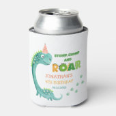 Cute Dinosaur Stomp Chomp Roar Birthday 缶クーラー (缶正面)