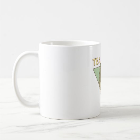 Cute Dinosaur Tea Rex Trex Pun コーヒーマグカップ (左)