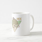 Cute Dinosaur Tea Rex Trex Pun コーヒーマグカップ (正面右)