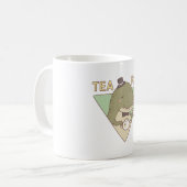 Cute Dinosaur Tea Rex Trex Pun コーヒーマグカップ (正面左)