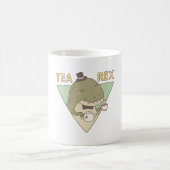 Cute Dinosaur Tea Rex Trex Pun コーヒーマグカップ (中央)