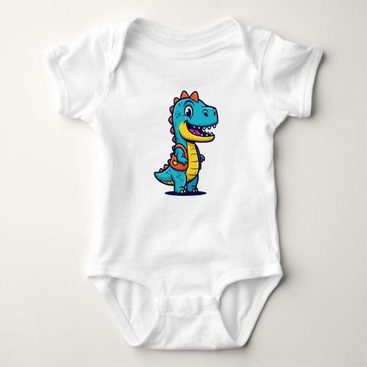 Cute Dinosaur Toddler Design – Adorable Dino Kids  ベビーボディスーツ (正面)