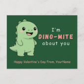 Cute Dinosaur Valentine’s Day Card – I’m Dino-Mite シーズンポストカード (正面)