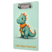 Cute Dinosaur Wearing an Orange Scarf クリップボード (左)