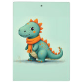 Cute Dinosaur Wearing an Orange Scarf クリップボード (裏面)