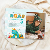 Cute Dinosaurs Stomp Chomp and roar birhtday boy  招待状