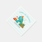 Cute Dinosaurs Stomp Chomp and roar birhtday Kids スタンダードカクテルナプキン (角)