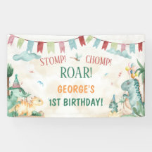 Cute Dinosaurs Stomp Chomp Roar Boy Birthday