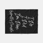 Cute Divorce Gift Funny I Do I Did I'm Done Legall フリースブランケット (正面(横))