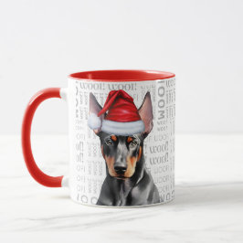 Cute Doberman Pinscher Lover Christmas Holiday マグカップ