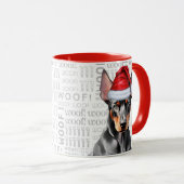 Cute Doberman Pinscher Lover Christmas Holiday マグカップ (正面右)