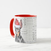 Cute Doberman Pinscher Lover Christmas Holiday マグカップ (正面左)