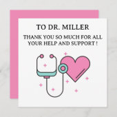 Cute Doctor Thank You Card (正面/裏面)