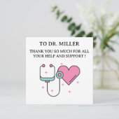 Cute Doctor Thank You Card (スタンド正面)