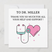 Cute Doctor Thank You Card (正面)