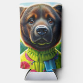 Cute dog スリム缶クーラー (正面)