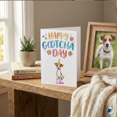 Cute Dog Adoption Anniversary Happy Gotcha Day カード