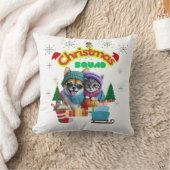 Cute dog and cat Christmas squad design クッション (ブランケット)