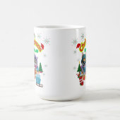 Cute dog and cat Christmas squad design  コーヒーマグカップ (中央)